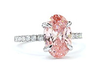 18 karaat witgouden ring met 3,29 ct. diamant - afbeelding 7 van  8