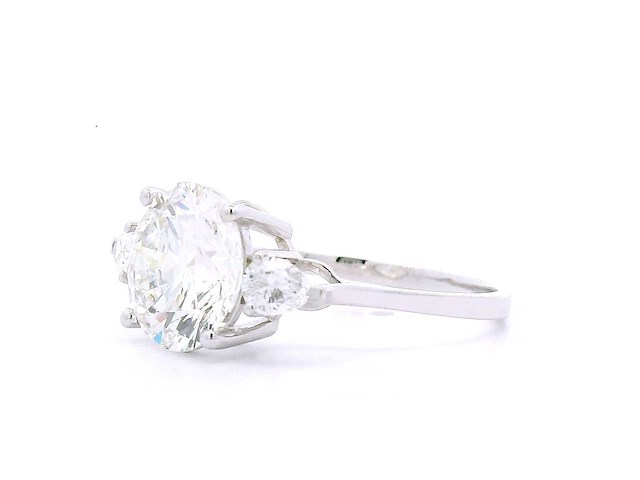 18 karaat witgouden ring met 3,31 crt. diamant - afbeelding 4 van  7