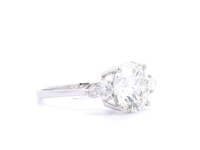 18 karaat witgouden ring met 3,31 crt. diamant - afbeelding 3 van  7