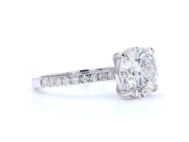 18 karaat witgouden ring met 3,32 ct. diamant - afbeelding 2 van  4