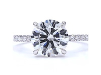 18 karaat witgouden ring met 3,32 ct. diamant - afbeelding 3 van  4