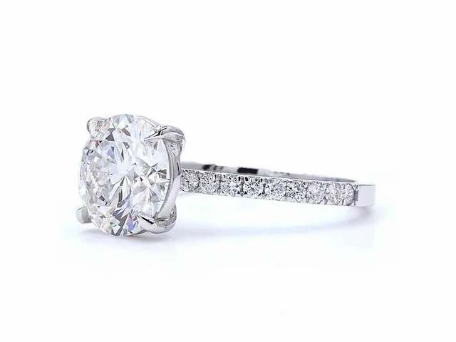 18 karaat witgouden ring met 3,32 ct. diamant - afbeelding 2 van  10