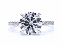 18 karaat witgouden ring met 3,32 ct. diamant - afbeelding 7 van  10