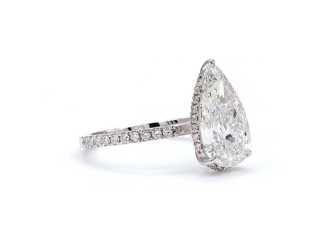 18 karaat witgouden ring met 3,33 ct. diamant - afbeelding 2 van  2