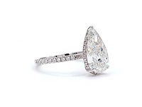 18 karaat witgouden ring met 3,33 ct. diamant - afbeelding 2 van  2