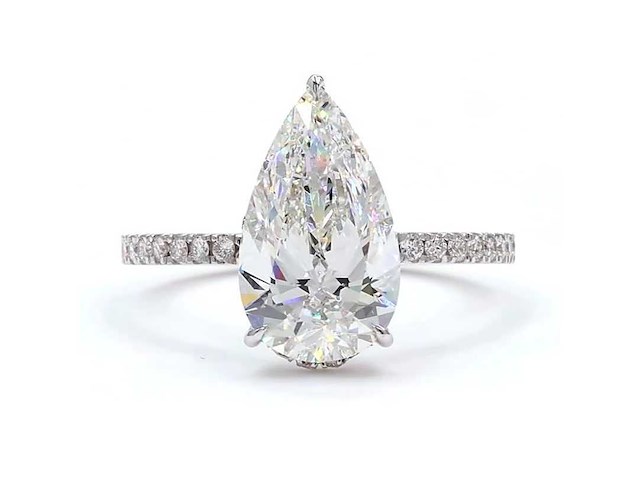 18 karaat witgouden ring met 3,33 ct. diamant - afbeelding 1 van  1