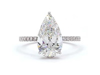 18 karaat witgouden ring met 3,33 ct. diamant - afbeelding 1 van  1
