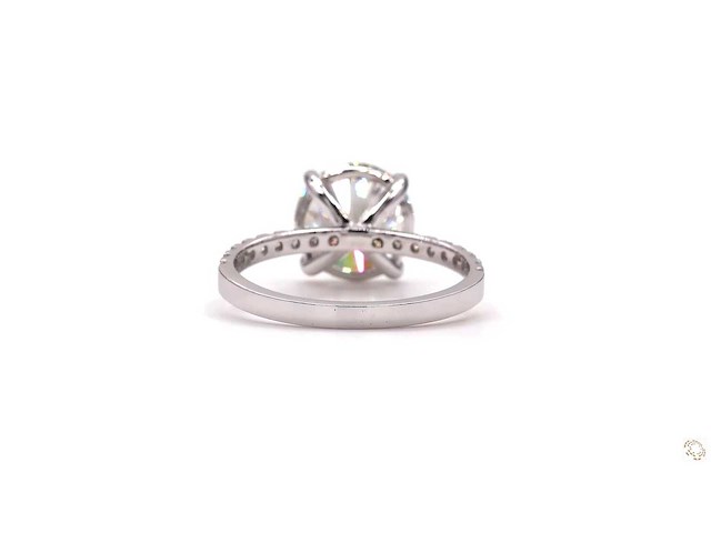 18 karaat witgouden ring met 3,34 crt. diamant - afbeelding 7 van  7