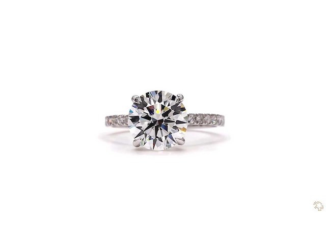 18 karaat witgouden ring met 3,34 crt. diamant - afbeelding 5 van  7