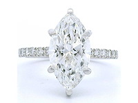 18 karaat witgouden ring met 3,34 crt. diamant - afbeelding 1 van  6