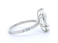 18 karaat witgouden ring met 3,34 crt. diamant - afbeelding 3 van  6