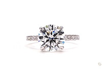 18 karaat witgouden ring met 3,34 crt. diamant