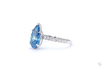 18 karaat witgouden ring met 3,35 crt. diamant - afbeelding 6 van  10