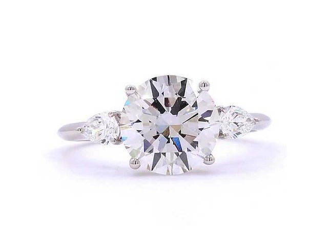 18 karaat witgouden ring met 3,35 ct. diamant - afbeelding 7 van  7