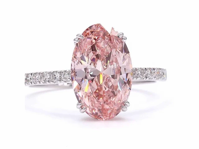 18 karaat witgouden ring met 3,36 ct. diamant - afbeelding 1 van  13