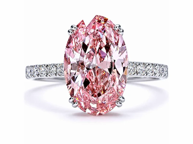 18 karaat witgouden ring met 3,36 ct. diamant - afbeelding 12 van  13