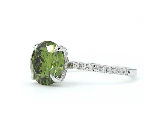 18 karaat witgouden ring met 3,37 caraat diamant - afbeelding 3 van  8