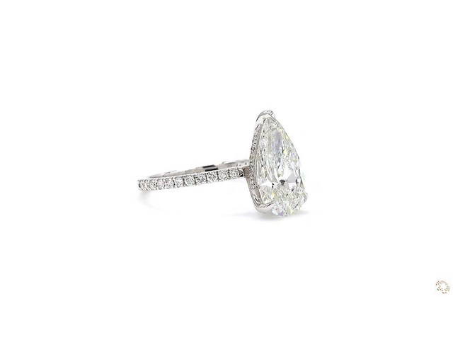 18 karaat witgouden ring met 3,38 crt. diamant - afbeelding 3 van  5