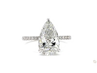 18 karaat witgouden ring met 3,38 crt. diamant - afbeelding 1 van  5