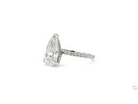 18 karaat witgouden ring met 3,38 crt. diamant - afbeelding 4 van  5