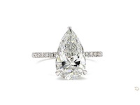 18 karaat witgouden ring met 3,38 crt. diamant - afbeelding 1 van  5
