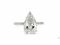 18 karaat witgouden ring met 3,38 crt. diamant
