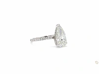 18 karaat witgouden ring met 3,38 crt. diamant - afbeelding 3 van  5