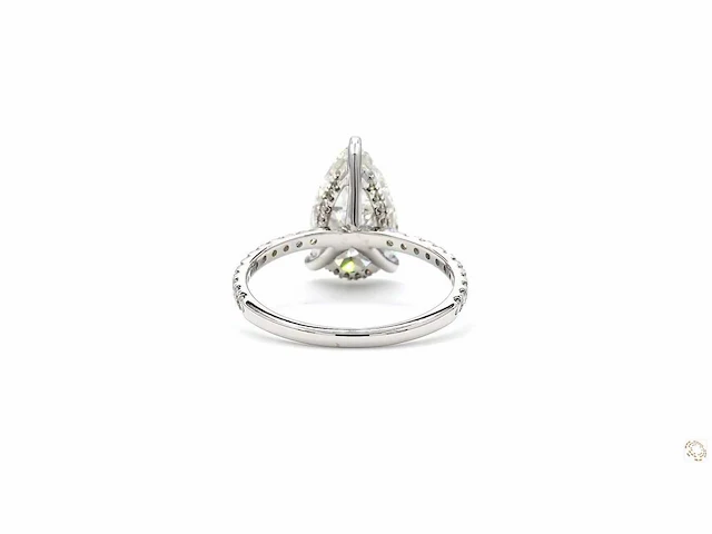 18 karaat witgouden ring met 3,38 crt. diamant - afbeelding 4 van  5