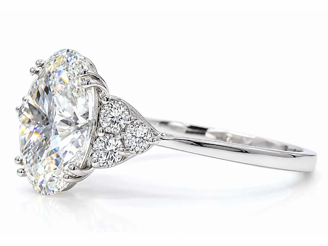 18 karaat witgouden ring met 3,44 ct. diamant - afbeelding 4 van  17