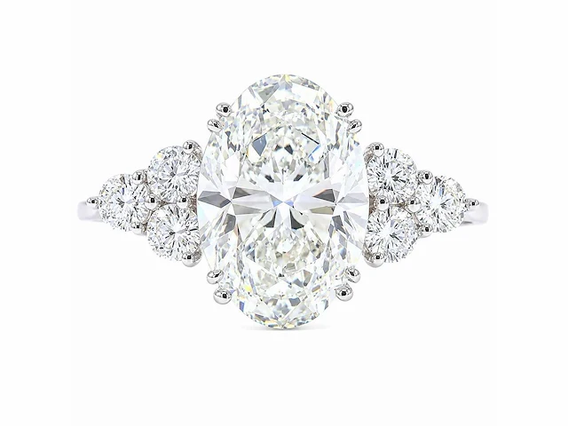 18 karaat witgouden ring met 3,44 ct. diamant - afbeelding 1 van  17