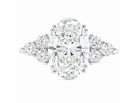 18 karaat witgouden ring met 3,44 ct. diamant