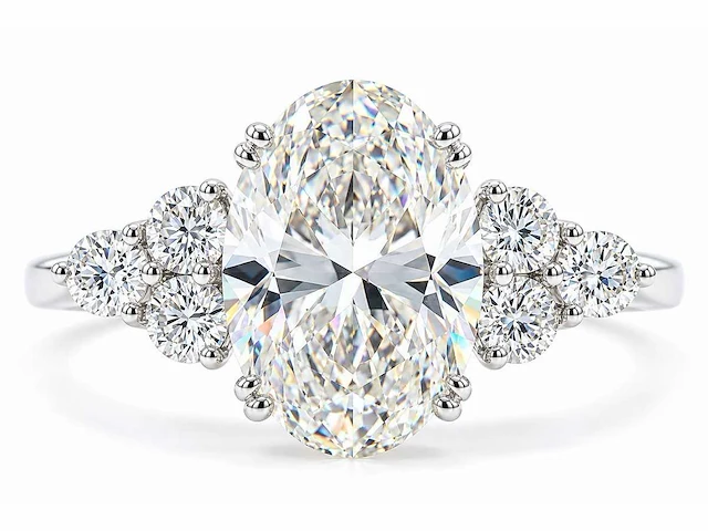 18 karaat witgouden ring met 3,44 ct. diamant - afbeelding 13 van  17