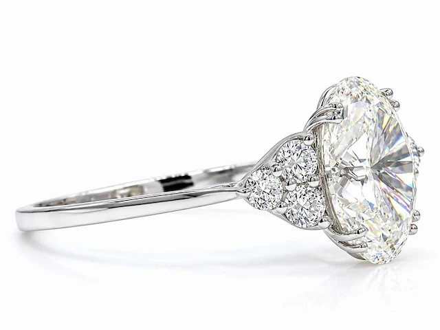 18 karaat witgouden ring met 3,44 ct. diamant - afbeelding 17 van  17
