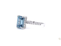 18 karaat witgouden ring met 3,45 crt diamant - afbeelding 3 van  6