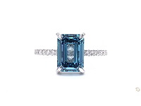 18 karaat witgouden ring met 3,45 crt diamant - afbeelding 4 van  6