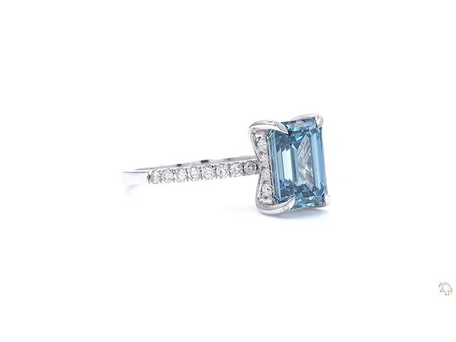 18 karaat witgouden ring met 3,45 crt diamant - afbeelding 5 van  6