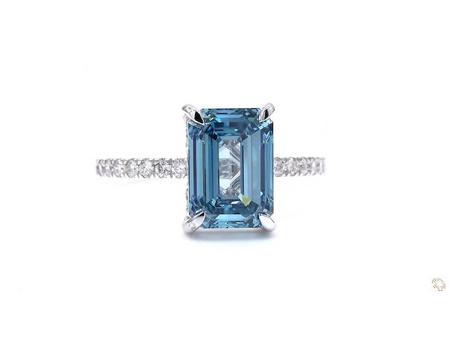 18 karaat witgouden ring met 3,45 crt diamant - afbeelding 6 van  6