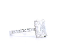 18 karaat witgouden ring met 3,46 crt. diamant - afbeelding 2 van  5