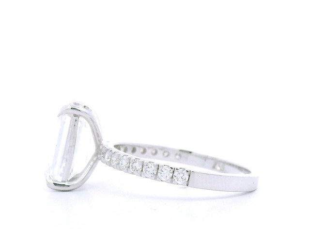 18 karaat witgouden ring met 3,46 crt. diamant - afbeelding 4 van  5