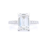 18 karaat witgouden ring met 3,46 crt. diamant - afbeelding 7 van  8