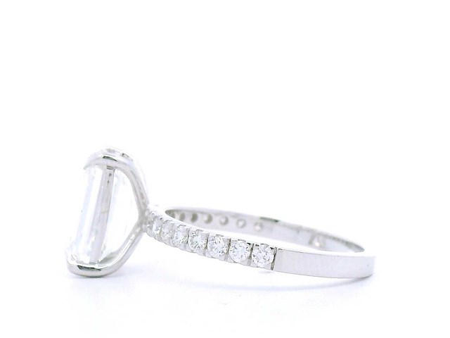 18 karaat witgouden ring met 3,46 crt. diamant - afbeelding 8 van  8
