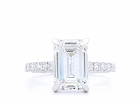 18 karaat witgouden ring met 3,46 crt. diamant - afbeelding 7 van  8