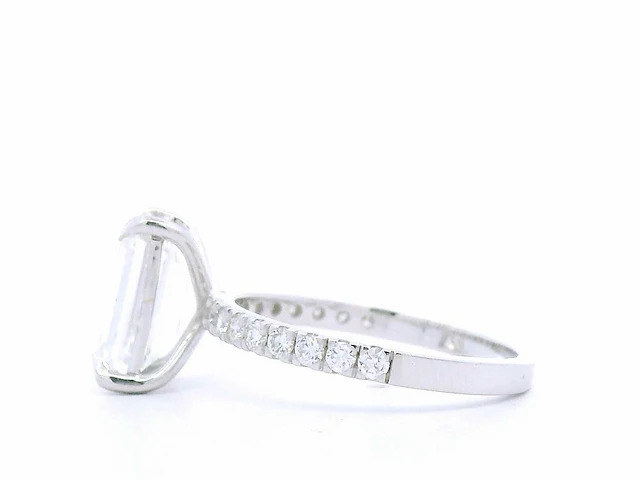 18 karaat witgouden ring met 3,46 crt. diamant - afbeelding 8 van  8