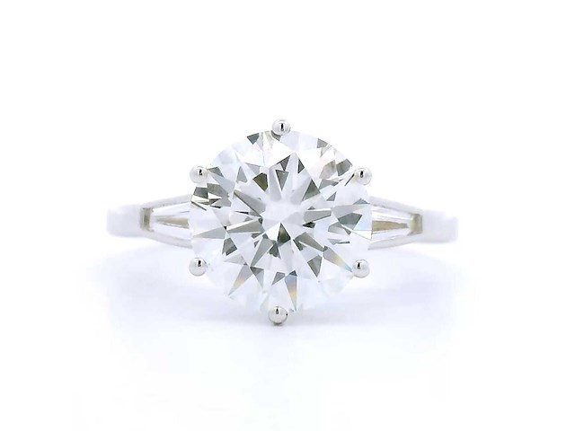 18 karaat witgouden ring met 3,48 crt. diamant - afbeelding 1 van  7