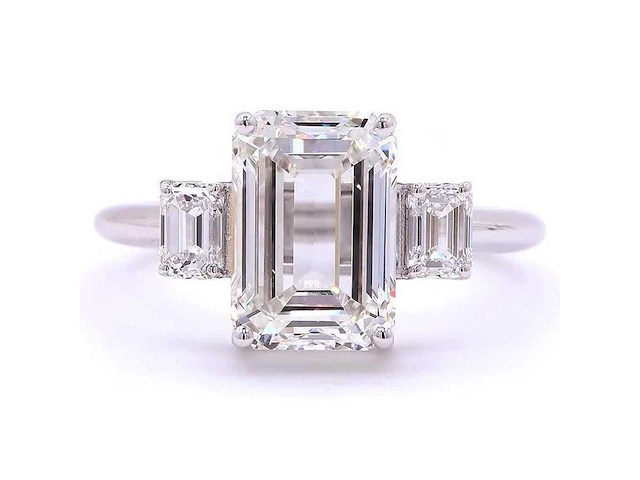 18 karaat witgouden ring met 3,56 ct. diamant - afbeelding 1 van  6
