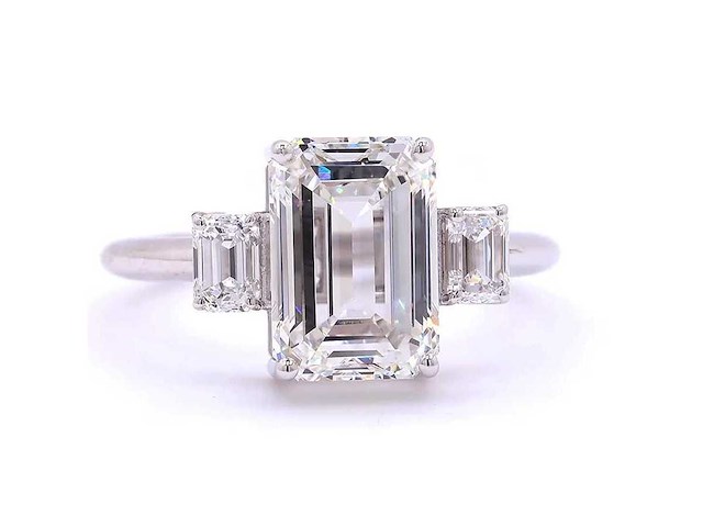 18 karaat witgouden ring met 3,56 ct. diamant - afbeelding 5 van  6