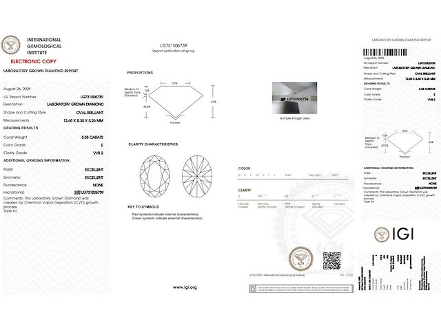 18 karaat witgouden ring met 3,88 crt diamant - afbeelding 2 van  8