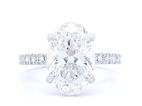 18 karaat witgouden ring met 3,88 crt diamant - afbeelding 4 van  8