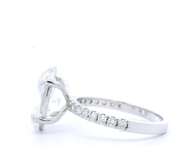 18 karaat witgouden ring met 3,88 crt diamant - afbeelding 6 van  8