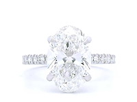 18 karaat witgouden ring met 3,88 crt diamant - afbeelding 7 van  8